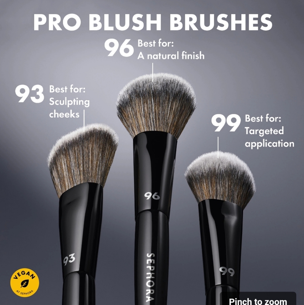 Sephora Pro Blush Brushes Set - Black and Brown